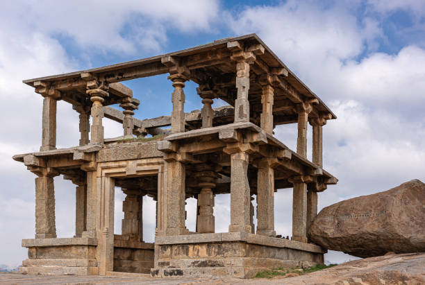 istock Ancient empty temple ruin, Hampi, Karnataka, India. 1287085360