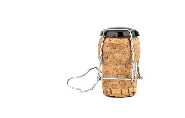 istock Champagne cork with muselet isolated on white background. 1287085475