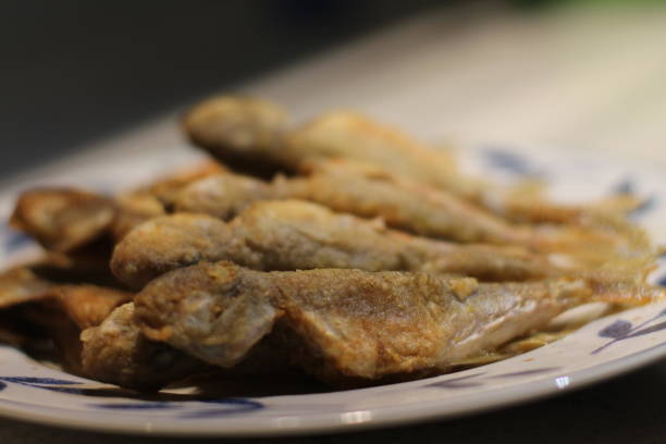 istock Cooked fishes at the plate 1287086783