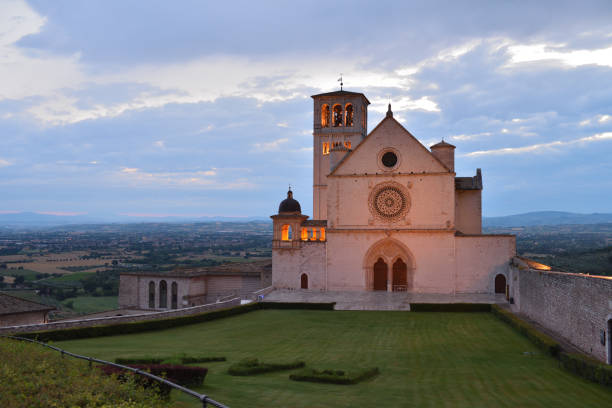 istock Sunset at San Francesco's Basilica, Assisi, Italy 1287088240