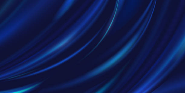 ilustrações de stock, clip art, desenhos animados e ícones de vector abstract luxury blue background cloth. silk texture, liquid wave, wavy folds elegant wallpaper. realistic illustration satin velvet material - satin blue dark textile
