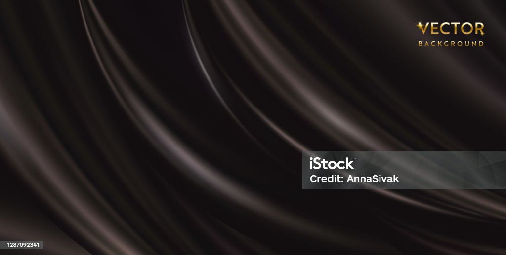 Vector Abstract Luxury Dark Grey Background Cloth Silk Texture Liquid Wave  Wavy Folds Elegant Wallpaper Realistic Illustration Satin Velvet Material  For Banner Design Stock Illustration - Download Image Now - iStock