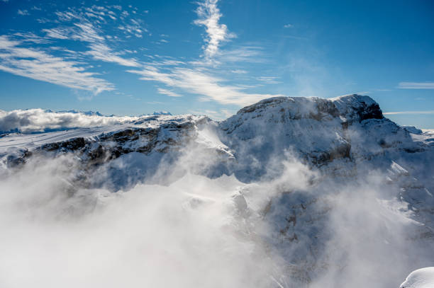 Free Stock Photo of Snow Covered Mountain With Clouds in the Sky ...