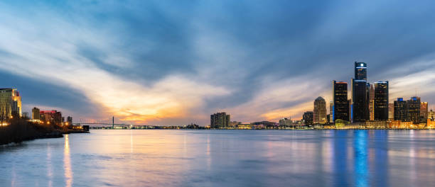 istock Detroit, Michigan - Skyline at Dusk 1287097729