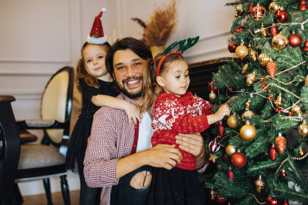 istock Family at home at Christmas time 1287099053