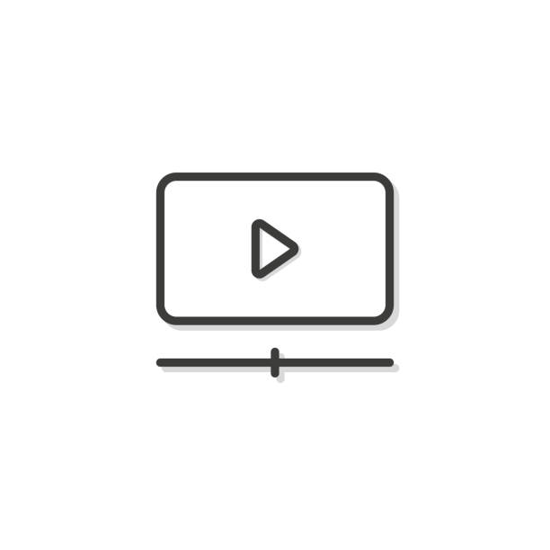 Video icon logo. Vector illustration flat design Video icon logo. Vector illustration flat design youtube logo stock illustrations