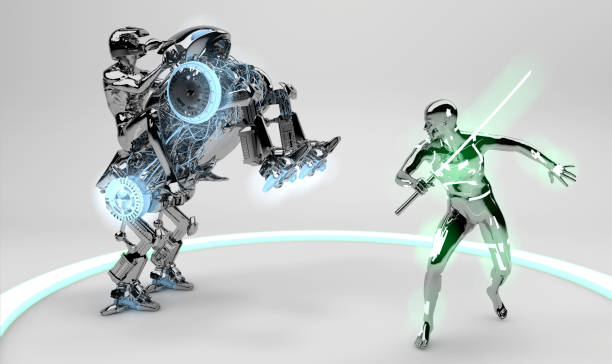 istock Encounter of Robot Gladiators 1287105168