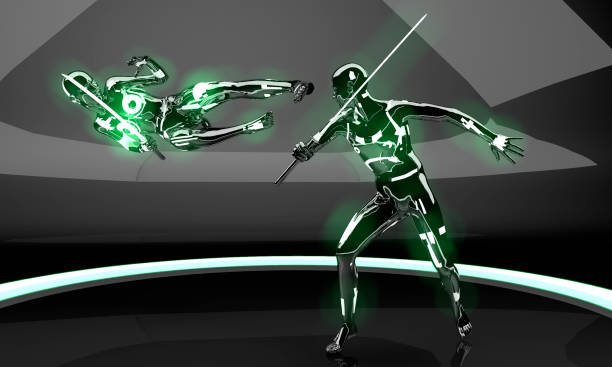 istock Encounter of Robot Ninjas 1287105215