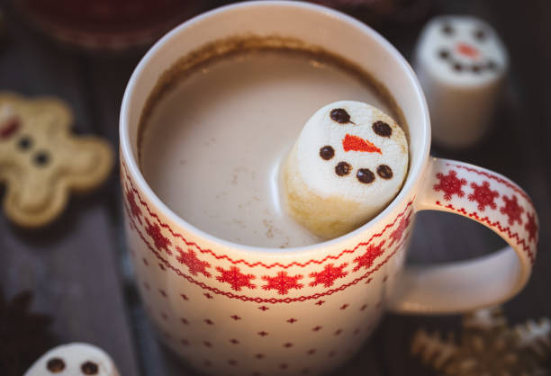 istock Hot Cocoa with marshmallows in a cozy Christmas atmosphere 1287106342