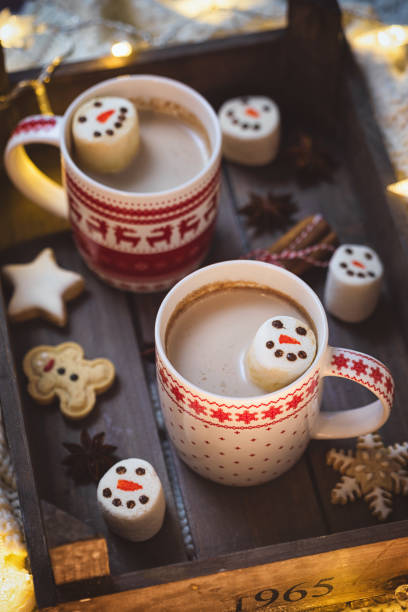 istock Hot Cocoa with marshmallows in a cozy Christmas atmosphere 1287106353