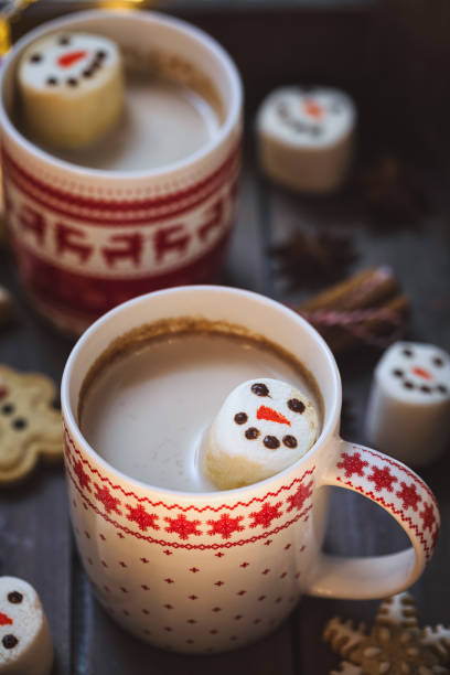 istock Hot Cocoa with marshmallows in a cozy Christmas atmosphere 1287106405