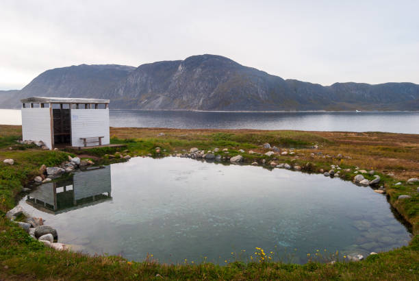Hot spring pond on the island of Uunartoq