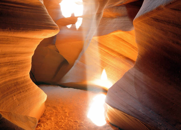 istock Sunbeam Falling Through A Crevice Into The Upper Antelope Canyon On A Hot Sunny Summer Day 1287112068
