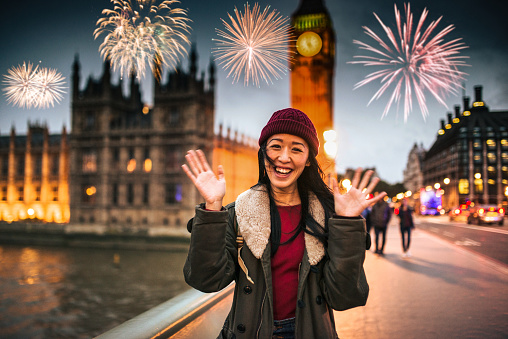 new year in london in front of big ben