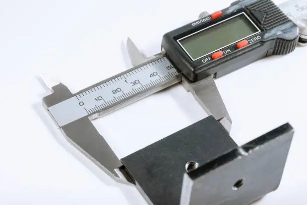 Calipers. Modern digital measuring device. Measurement accuracy