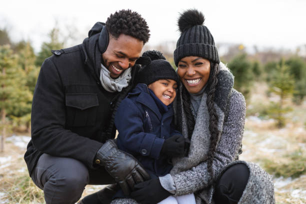 istock Sharing a special family moment while Christmas tree shopping 1287119387