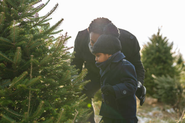 istock A father and daughter pick out a Christmas tree 1287119407