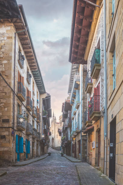 istock Streets of tipical Basque town without people 1287121290