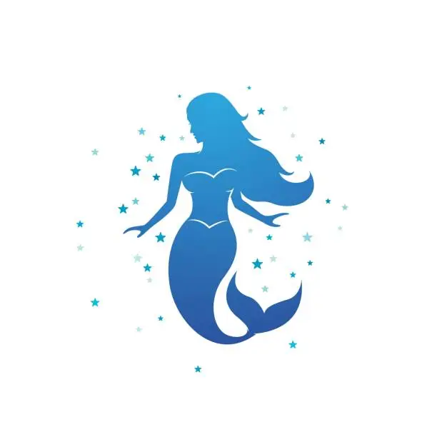 Vector illustration of Mermaid vector illustration design