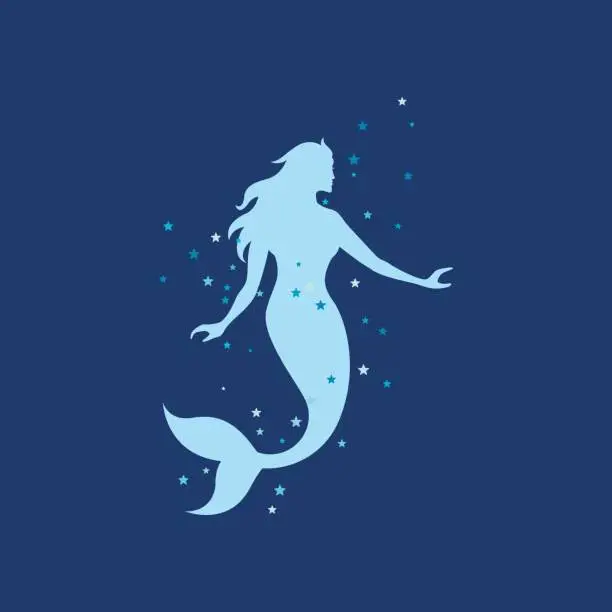 Vector illustration of Mermaid vector illustration design