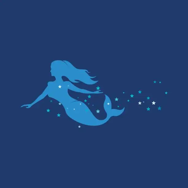 Vector illustration of Mermaid vector illustration design