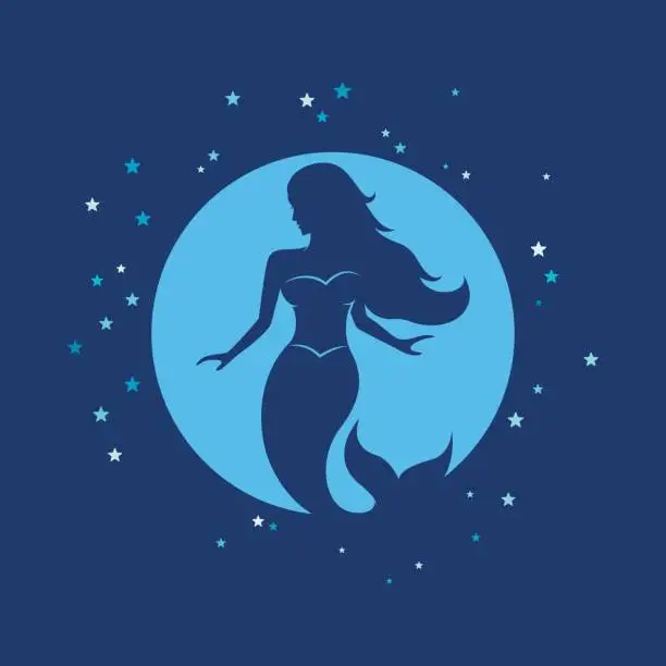 Vector illustration of Mermaid vector illustration design