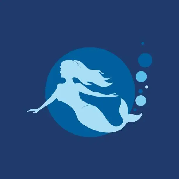 Vector illustration of Mermaid vector illustration design