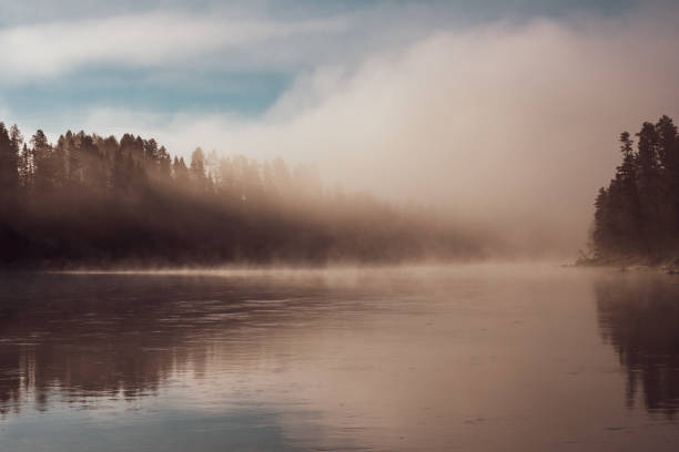 istock Morning Fog Hangs Over Yellowstone River 1287134715
