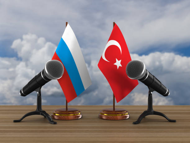 istock Relationship between Turkey and Russia. 3D illustration 1287141341