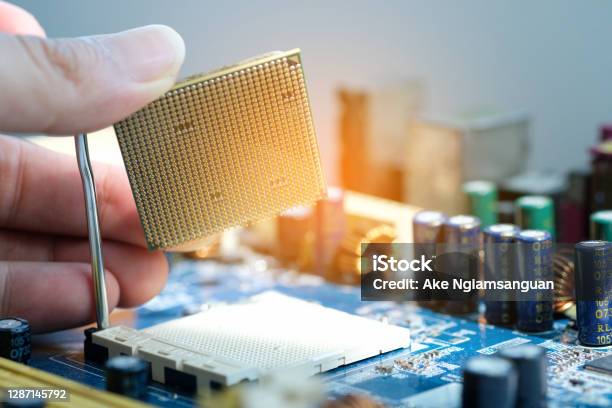 Hand Of Computer Engineering Brings Computer Cpu Processor Memory ...