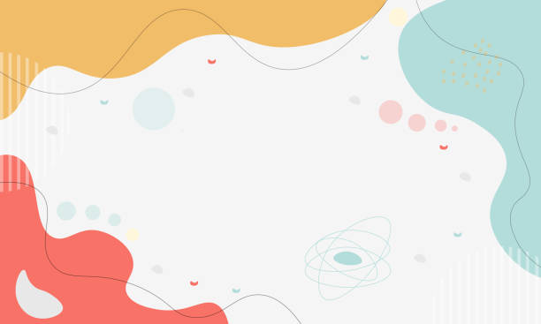 tło kształtów abstrakcyjnych w pastelu - banner internetowy ilustracje stock illustrations