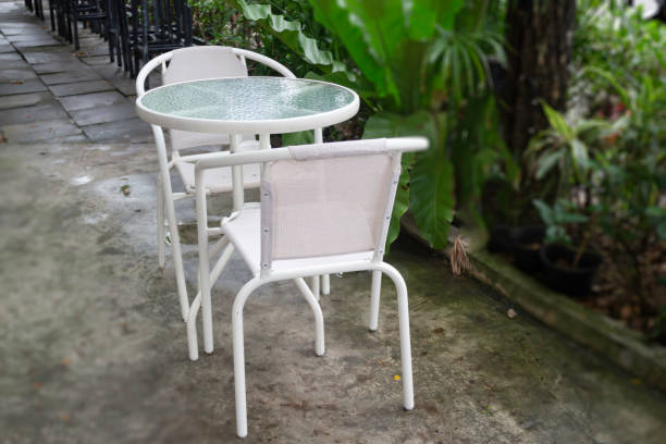 istock Garden seat and coffee table 1287152666