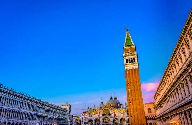 istock Sunset Campanile Bell Tower Sun Saint Mark's Square Piazza Venice Italy 1287155175
