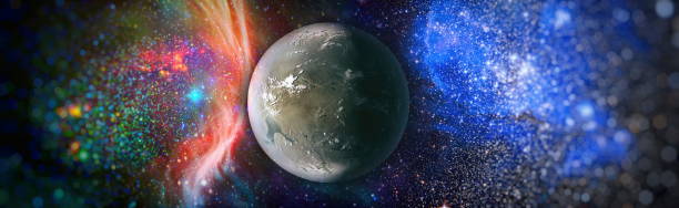 istock Panorama. Beautiful sky background. Template banner , Elements furnished by NASA . 1287157000