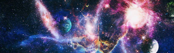 istock Space background with nebulas and stars. This image elements furnished by NASA 1287157209