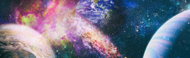 istock Space background with nebulas and stars. This image elements furnished by NASA 1287157243