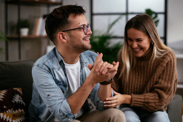 istock Girlfriend comforting her sad boyfriend. 1287163481