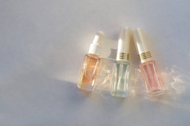 istock Close up of oil bottles 1287164553