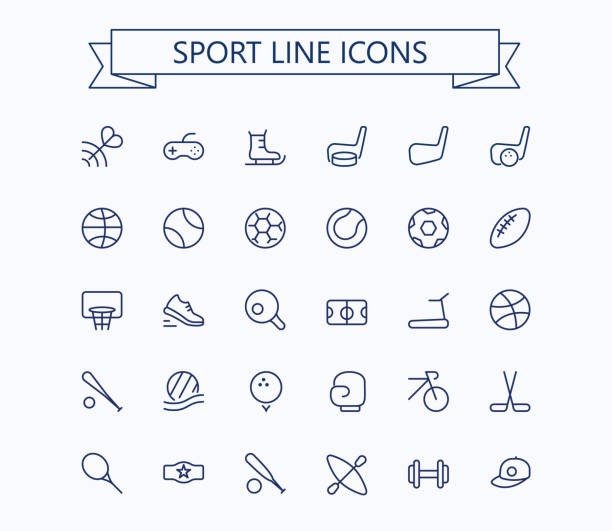 Sport line mini icons. Editable stroke. 24x24 px. Pixel Perfect. Sport line mini icons. Editable stroke. 24x24 px. Pixel Perfect. eps 10. water polo cap stock illustrations