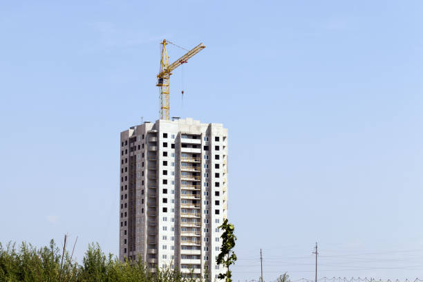 istock construction of a new multi-storey residential building 1287171041