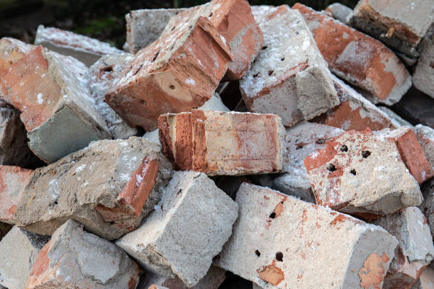 istock Red brick stack. Old, used building material. Waste recycling and reusable 1287173601