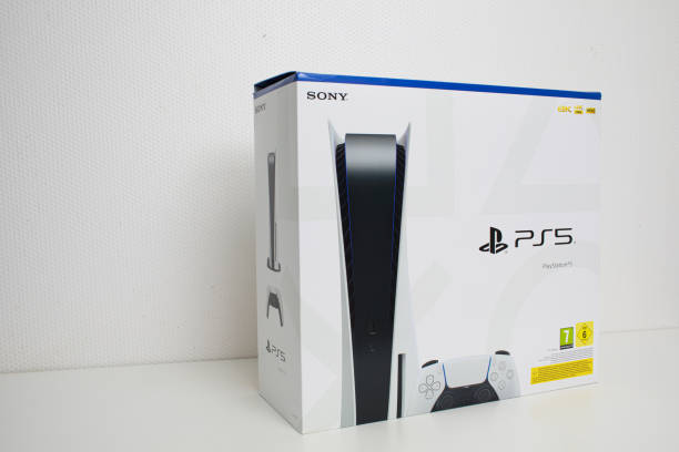 New PlayStation 5 Riga, Latvia - November 23, 2020: Sony Playstation 5 box on white background brand name games console stock pictures, royalty-free photos & images