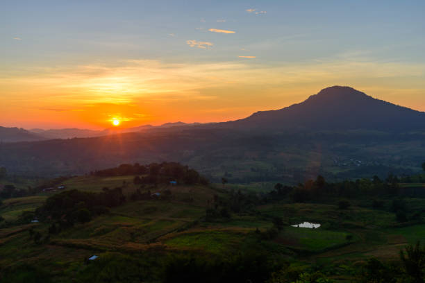 istock sunrise at the mountain with the mist 1287173812