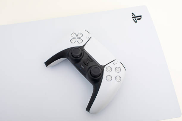 novo playstation 5 - joystick game controller playstation sony - fotografias e filmes do acervo