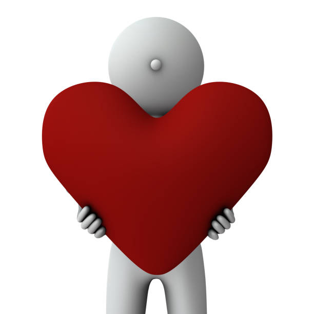 istock A character holding a big heart symbol. It represents honesty. 3D rendering. White background. 1287175567
