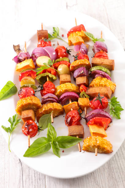istock vegetarian barbecue skewer with herbs 1287178195