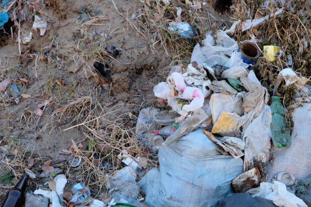istock Environment pollution problem concept. Nature care. Littering garbage. Ecology concept. Environment pollution, waste problem, rubbish, trash. 1287179968