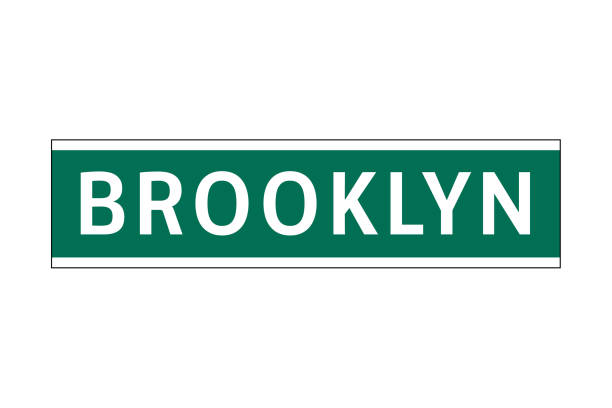 ilustrações de stock, clip art, desenhos animados e ícones de brooklyn sign in new york city - brooklyn new york city bridge new york state