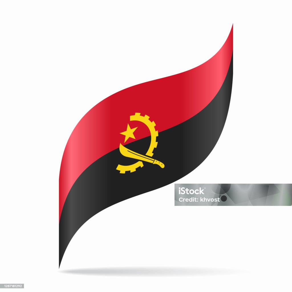 Lá Cờ Angola Vẫy Tay Trừu Tượng Nền Trừu Tượng Hình Minh Họa ...