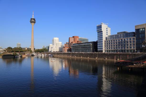 istock Dusseldorf city skyline, Germany 1287183399